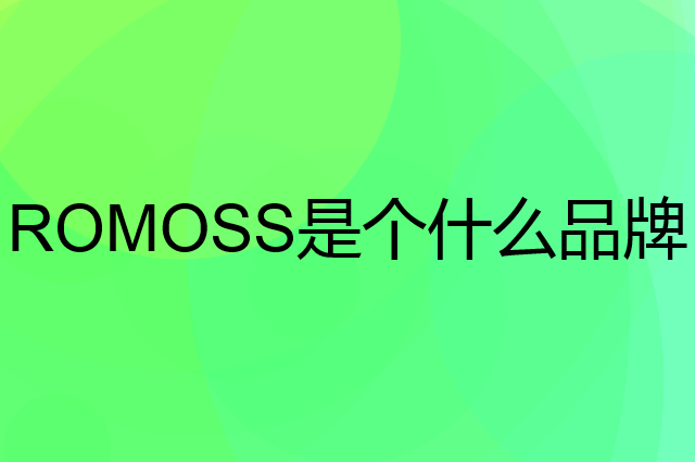 罗马仕&nbsp;ROMOSS是个什么品牌，这个品牌怎么样？