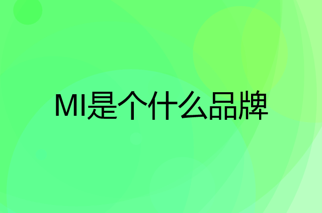 小米&nbsp;MI是个什么品牌，这个品牌怎么样？