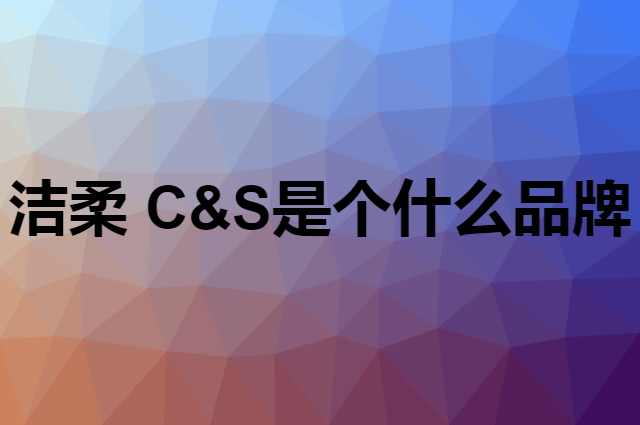 洁柔&nbsp;C&S是个什么品牌，这个品牌怎么样？