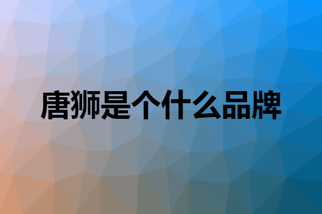 唐狮&nbsp;TONLION是个什么品牌，这个品牌怎么样？