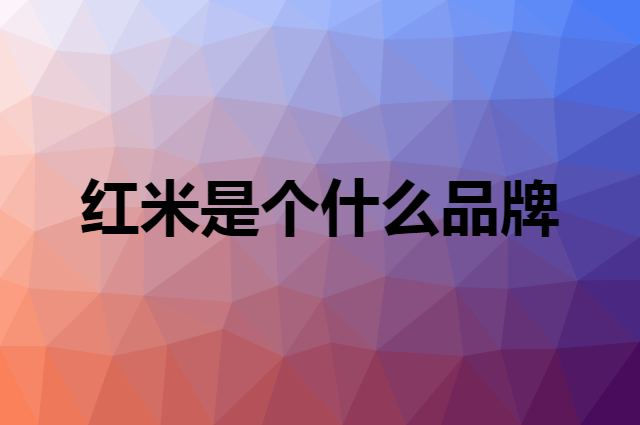 红米&nbsp;Redmi是个什么品牌，这个品牌怎么样？