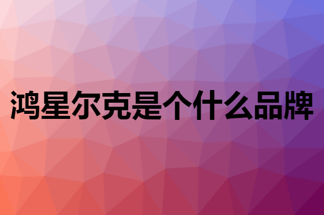 鸿星尔克&nbsp;ERKE是个什么品牌，这个品牌怎么样？