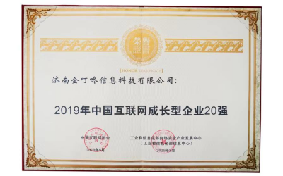 2019年中国互联网成长型企业前20强